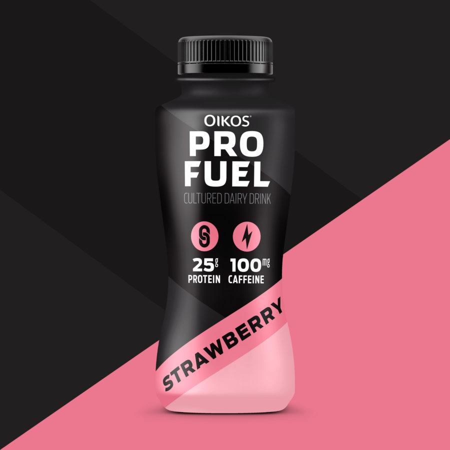 Yogurt Beverage Oikos Pro Fuel Brand Identity and Packaging
